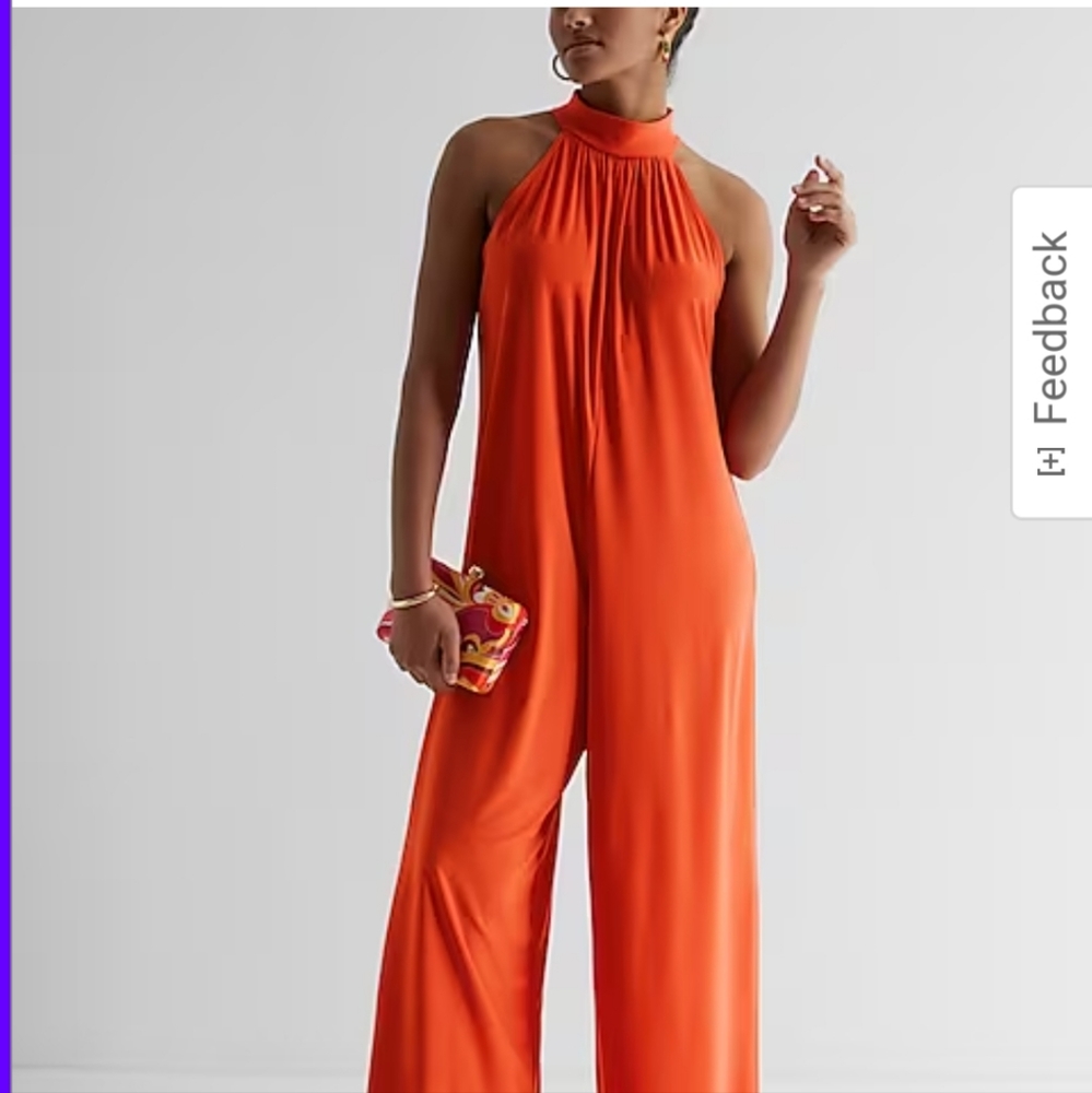 Express mock neck jumpsuit